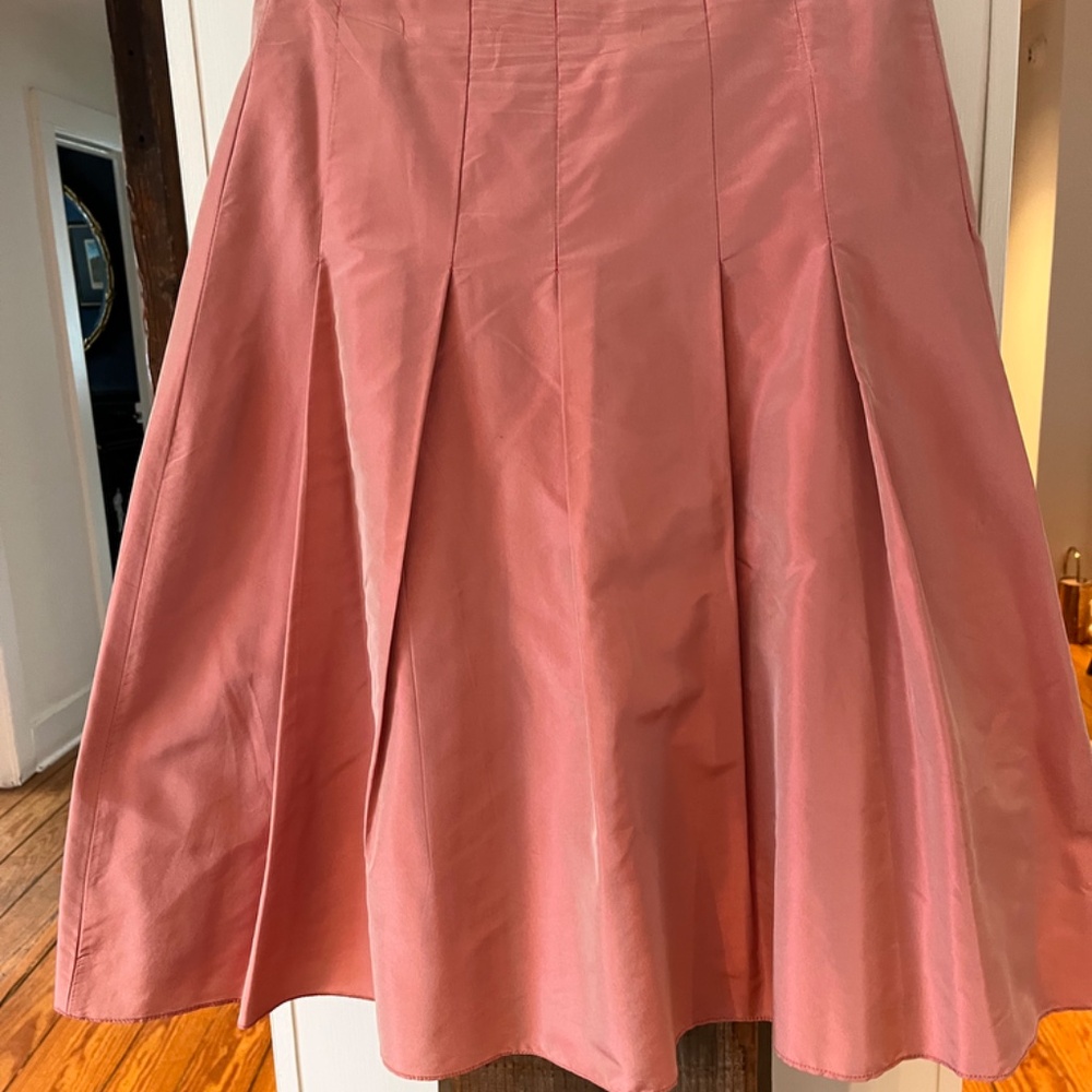 Shin Choi for Bergdorf Goodman 100% Silk  Skirt – Salmon Pink, Fully Lined-Sz 4